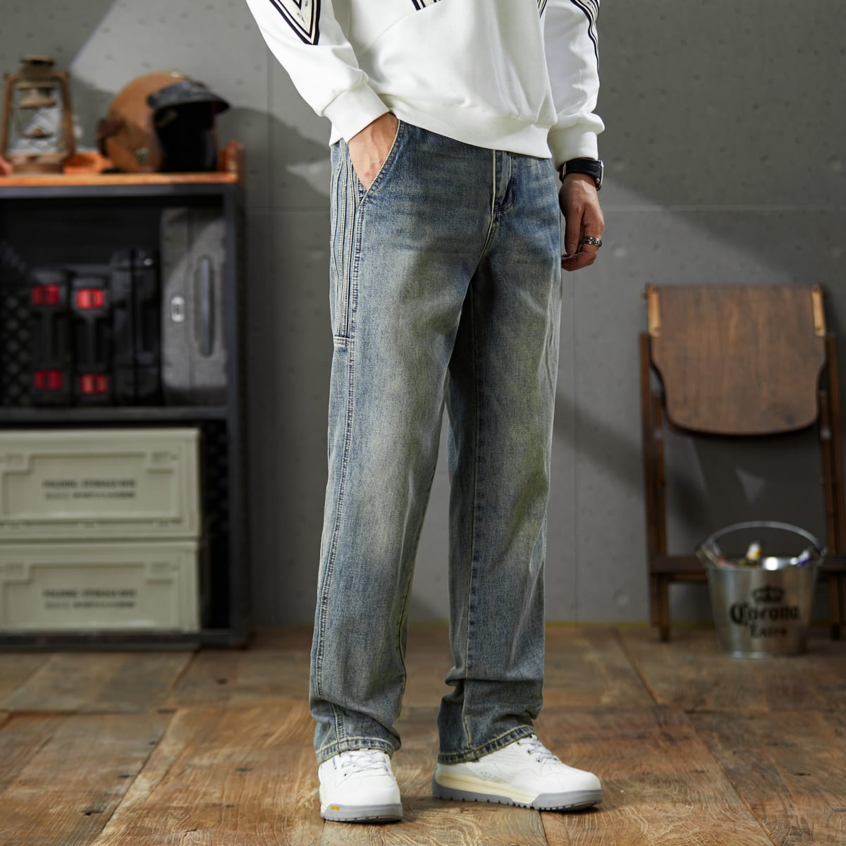Straight Cargo Jeans